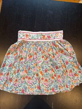 Rachel Zoe Floral Print Circle Skirt in White, Pink, Orange, Green